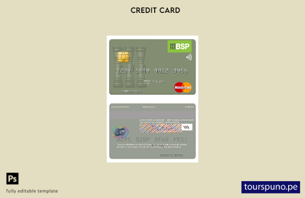 lista para imprimir plantilla de mastercard del BSP Bank de las Islas Salomón